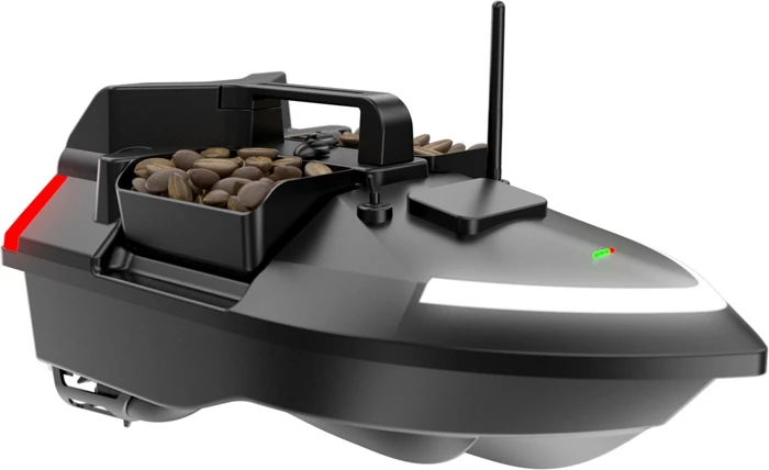 Čoln za vabo Flytec V020, GPS 40 točk, 3 komore, domet 500 m, baterija 7,4V 12000 mAh, črn