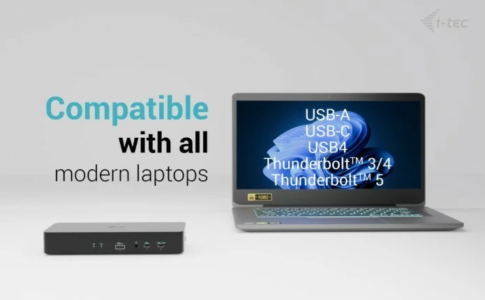 Docking računalniško ohišje i-tec CAINTGDUAL4KDOCPD, 100W Power Delivery, črn