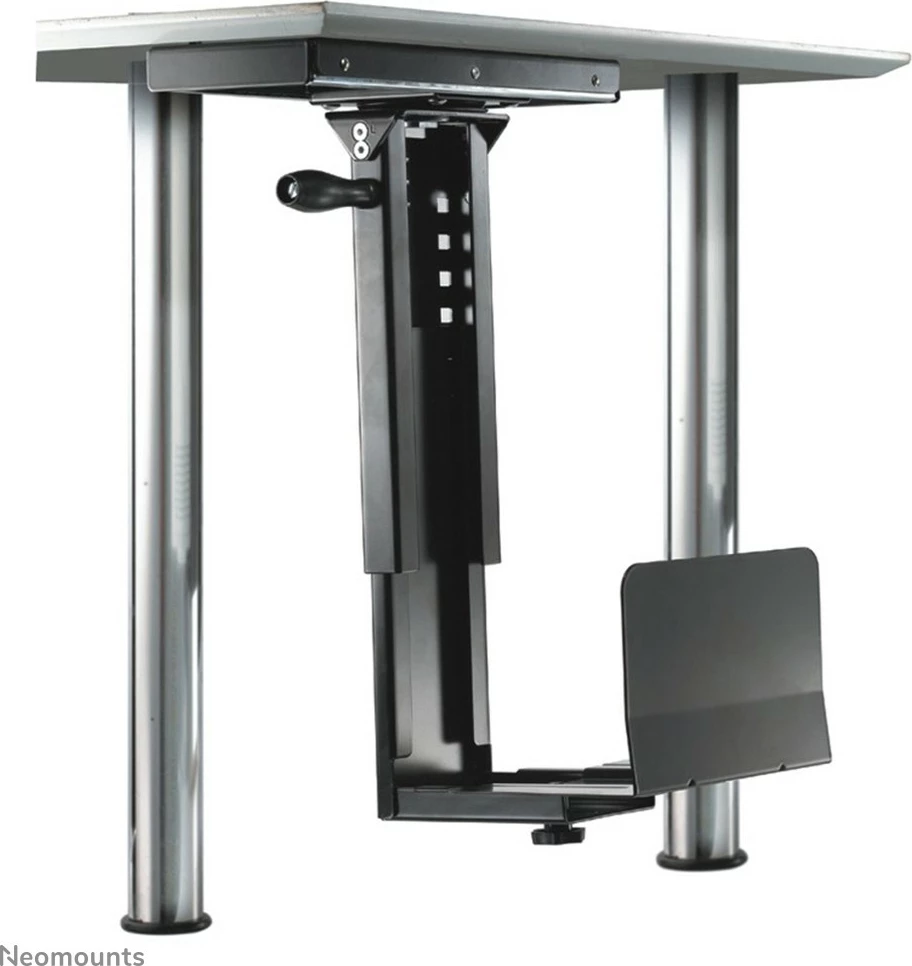 Nosilec za ohišje Newstar CPU-D250BLACK, montaža pod mizo, jeklo, 30 kg, črn
