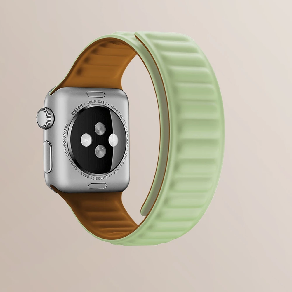 Magnetni pašček za Apple Watch Hurtel, 42/44 mm, rjav