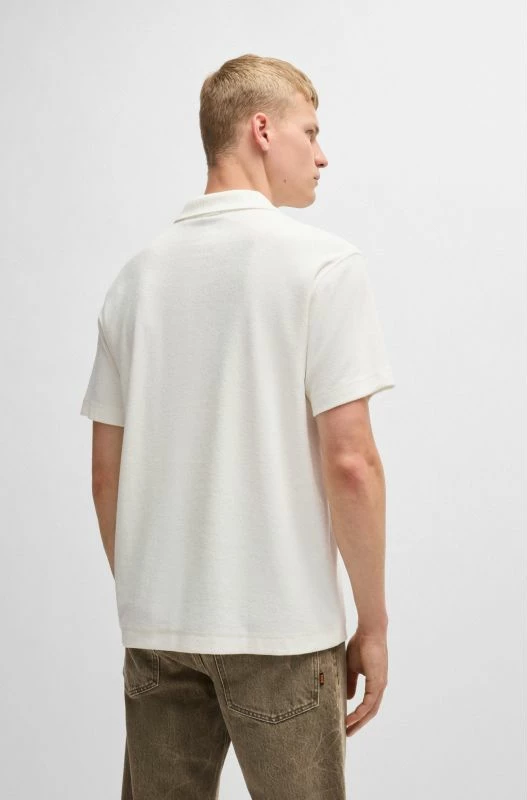 Polo majica Boss za moške, bela