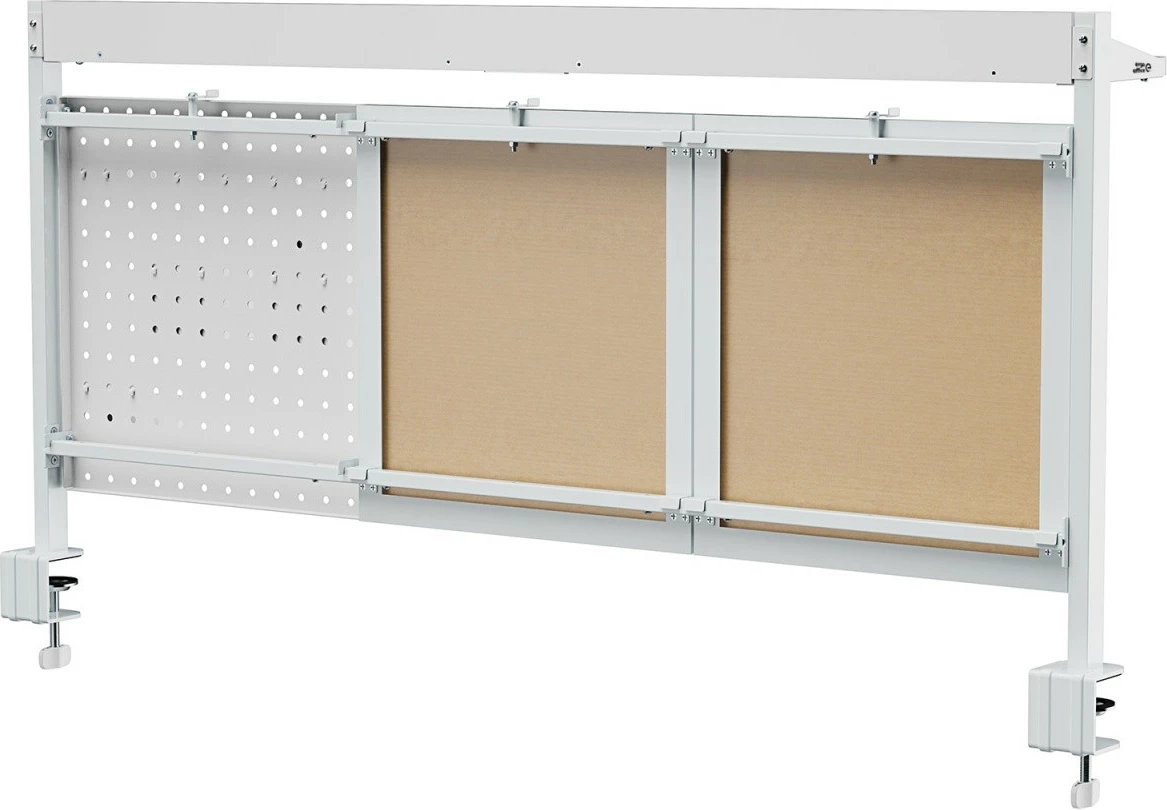 Ločilo za mizo Ergo Office ER-300W, belo, z organizacijskimi dodatki