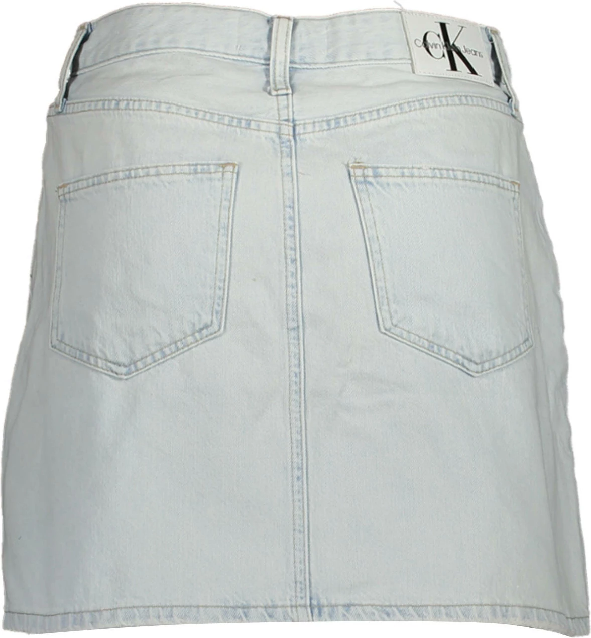 Kratka denim krilo Calvin Klein, svetlomodro