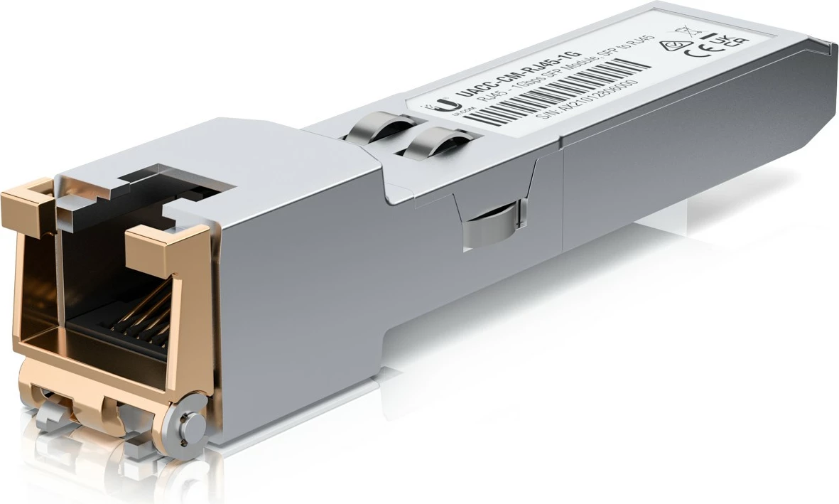 Bakren SFP modul Ubiquiti UACC-CM-RJ45-1G, Gigabit Ethernet, siv
