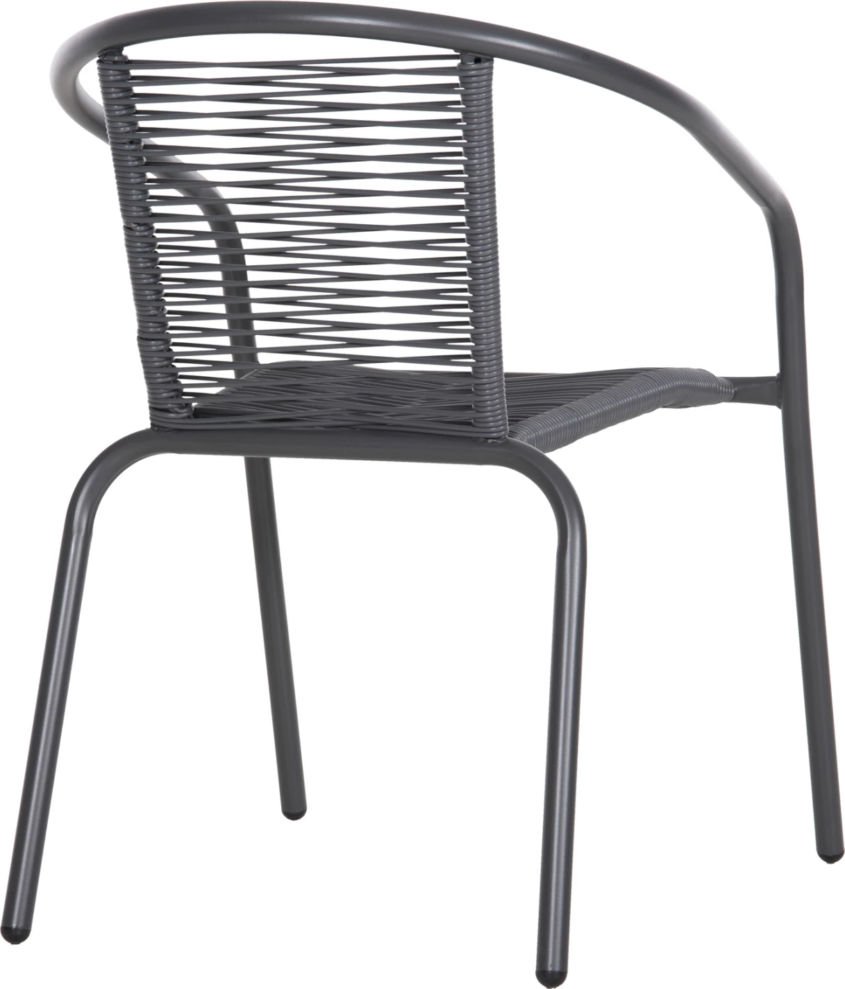 Stabilen naslanjač SWIFTER FH5969.01 iz kovine v sivi barvi-sintetični ratan v sivi barvi 54x61x75Hcm
