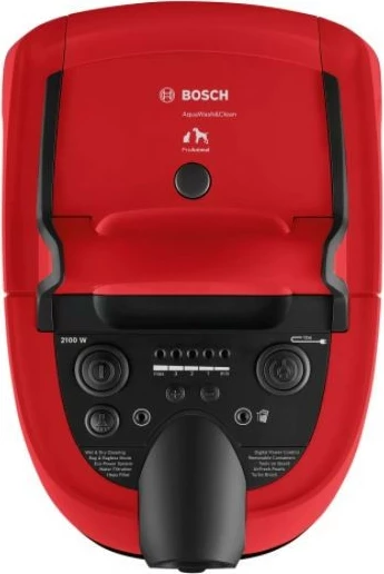Sesalnik za mokro in suho čiščenje Bosch ProAnimal BWD421PET, 5 L, 2100 W, HEPA, rdeče/črn