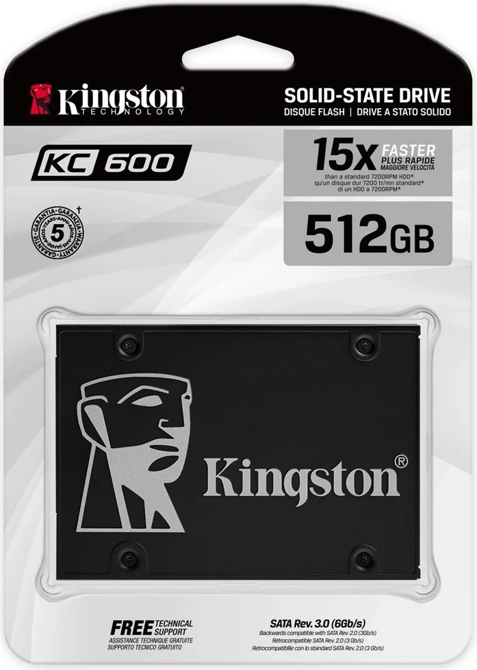 SSD Kingston KC600, 2,5", 1024 GB, Serial ATA III