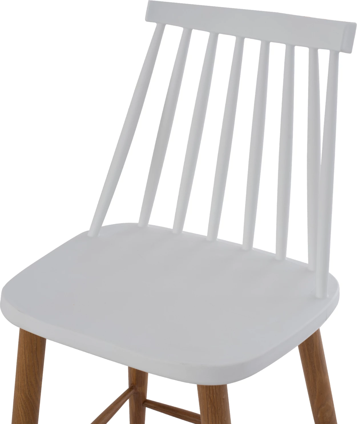 Barski stol FH9300.01 bele barve srednje višine 43x45x97Η, set 2 kosov