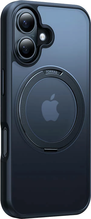 Ovitek za telefon Torras Ostand Pro za iPhone 16 Plus, črn