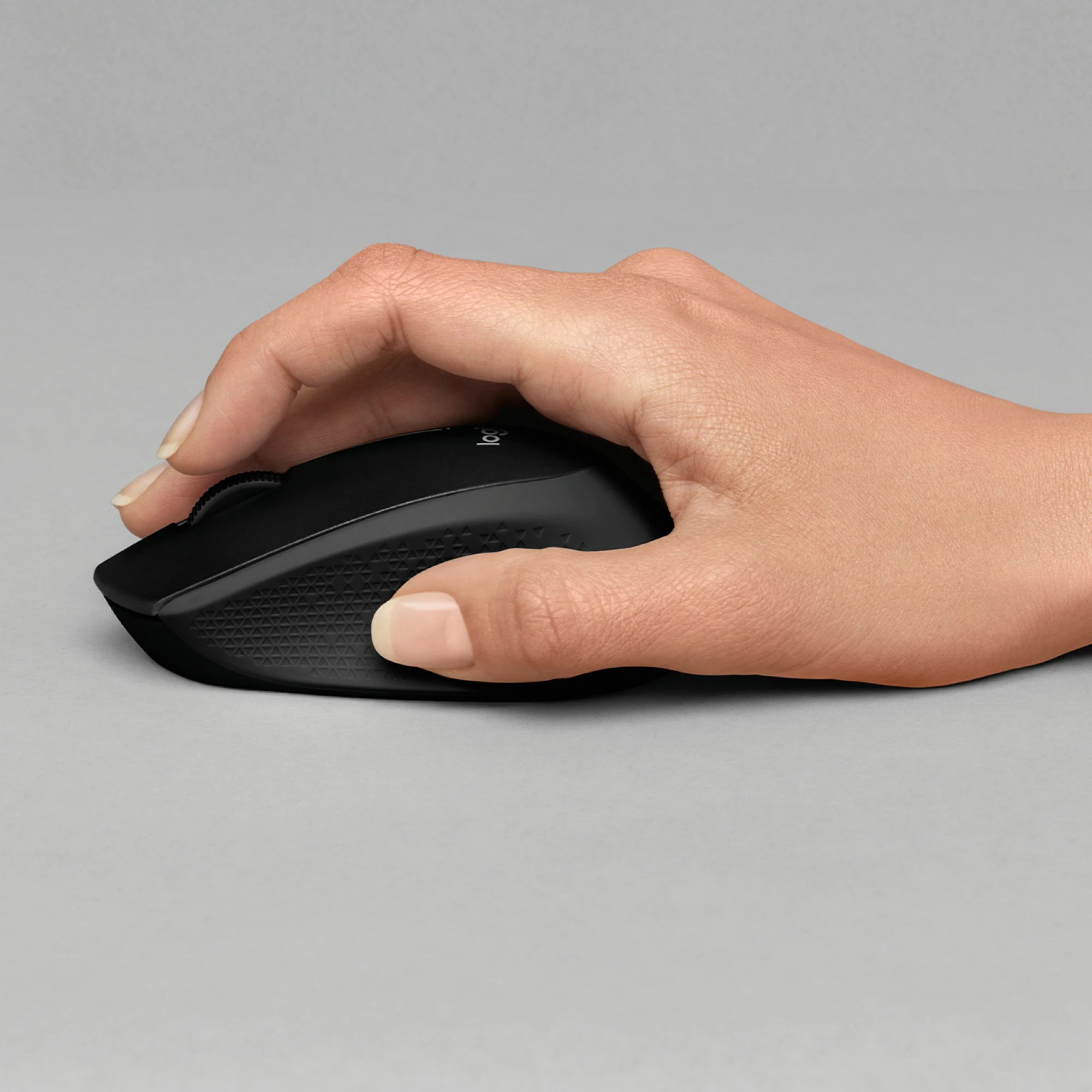 Slišni miš Logitech M330 SILENT PLUS, desnor, mežanik, RF brezžični, 1000 DPI, rdeč