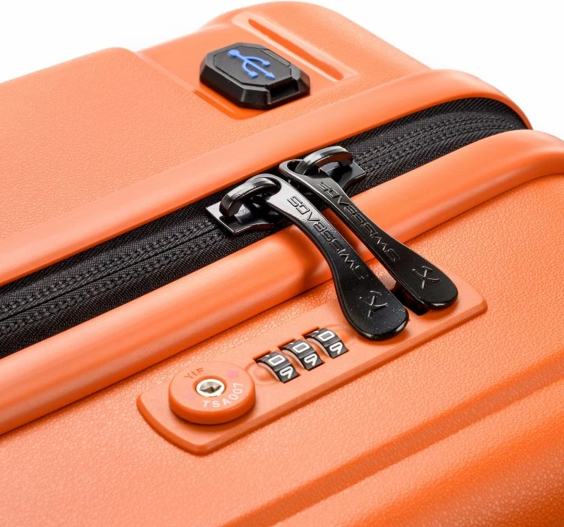 Kabineta kovček SwissBags za moške in ženske, oranžen