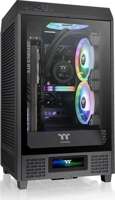 LCD-panel za ohišje The Tower 200, Thermaltake, črn