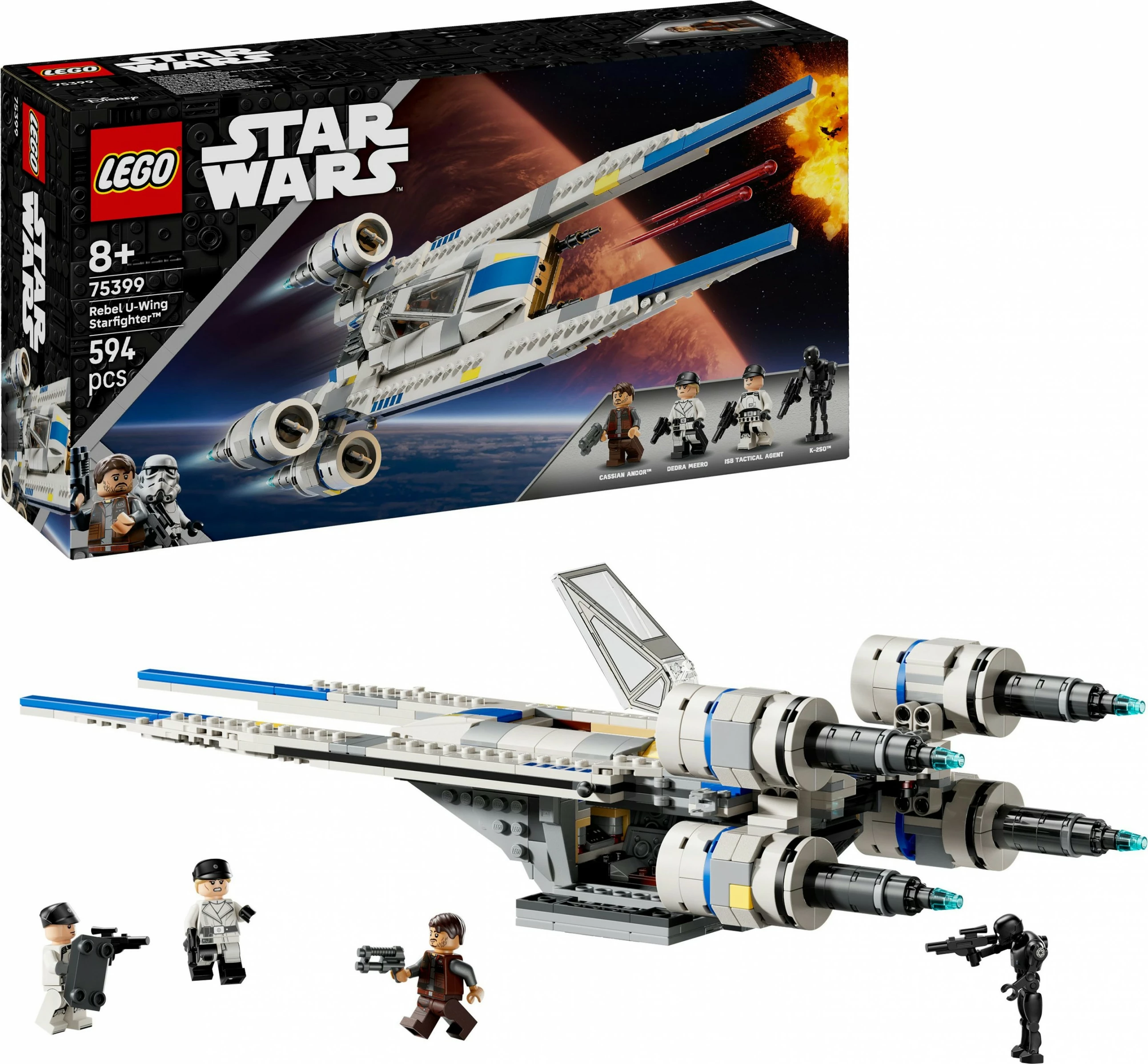 Set za sestavljanje Rebel U-Wing Starfighter 75399 LEGO Star Wars, 594 delov, večbarven