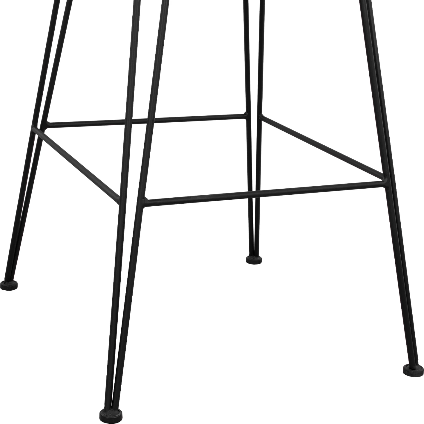 Kovinski barski stol Allegra FH5690 s pletenjem Črno-Bež 55x60x109cm