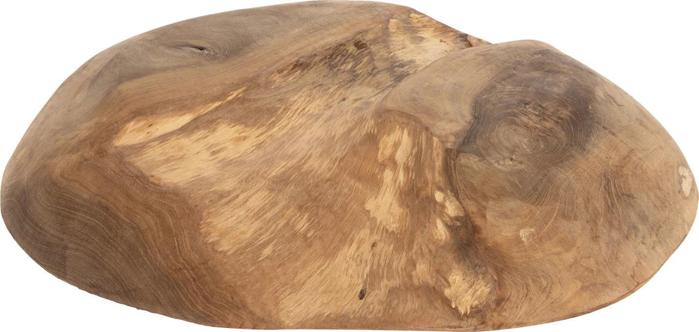 Dekorativna skleda za mizo YOKI FH9628 iz tikovine Φ39x6.5Hcm