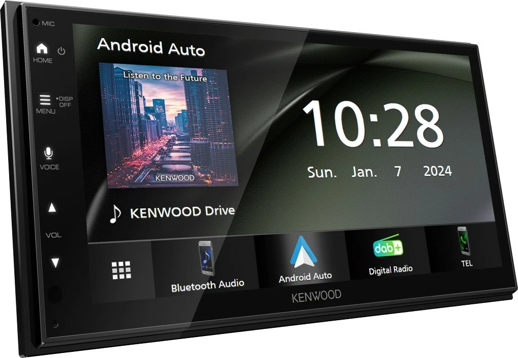 Multimedijski radio Kenwood DMX5023DAB, 6,8 in, Bluetooth, Android Auto, Apple CarPlay, črn