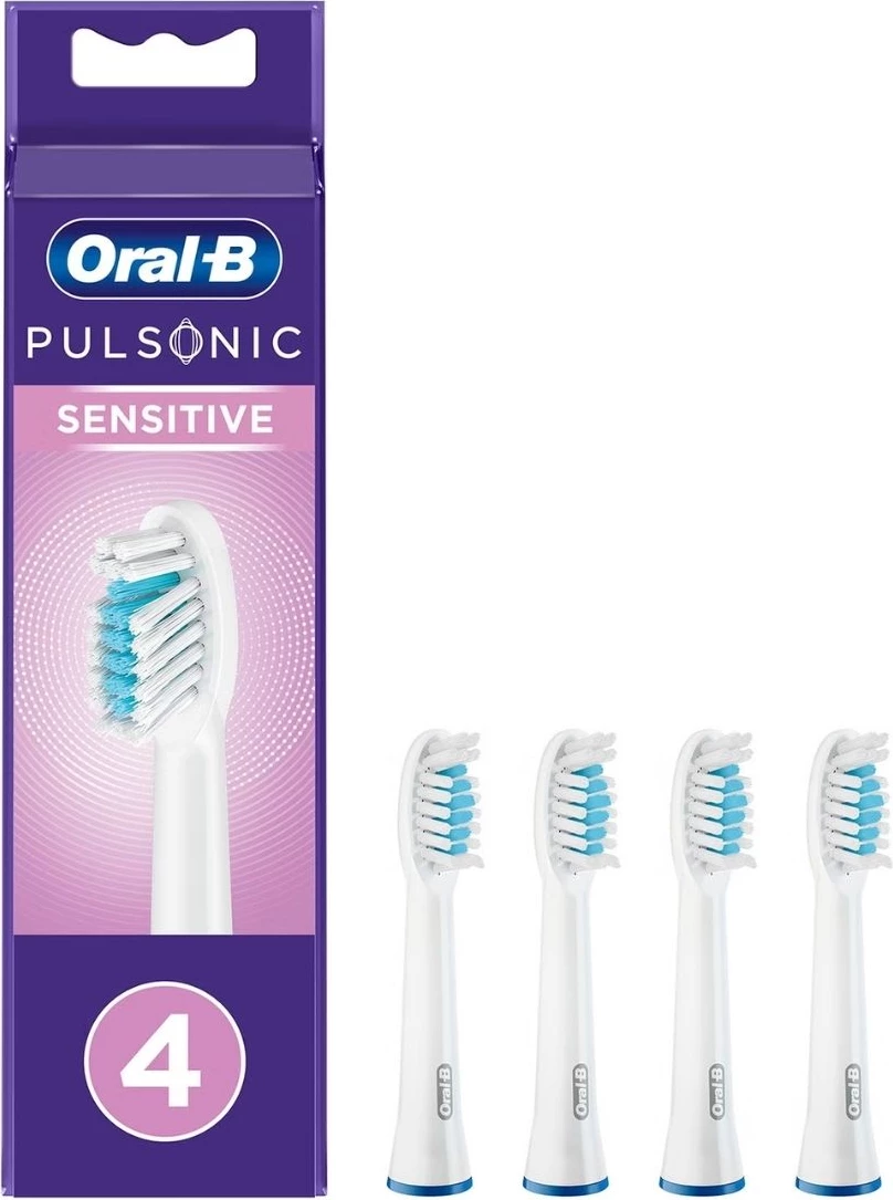 Glava sonične zobne ščetke Pulsonic Sensitive 299158, Oral-B, bela, komplet 4 kos