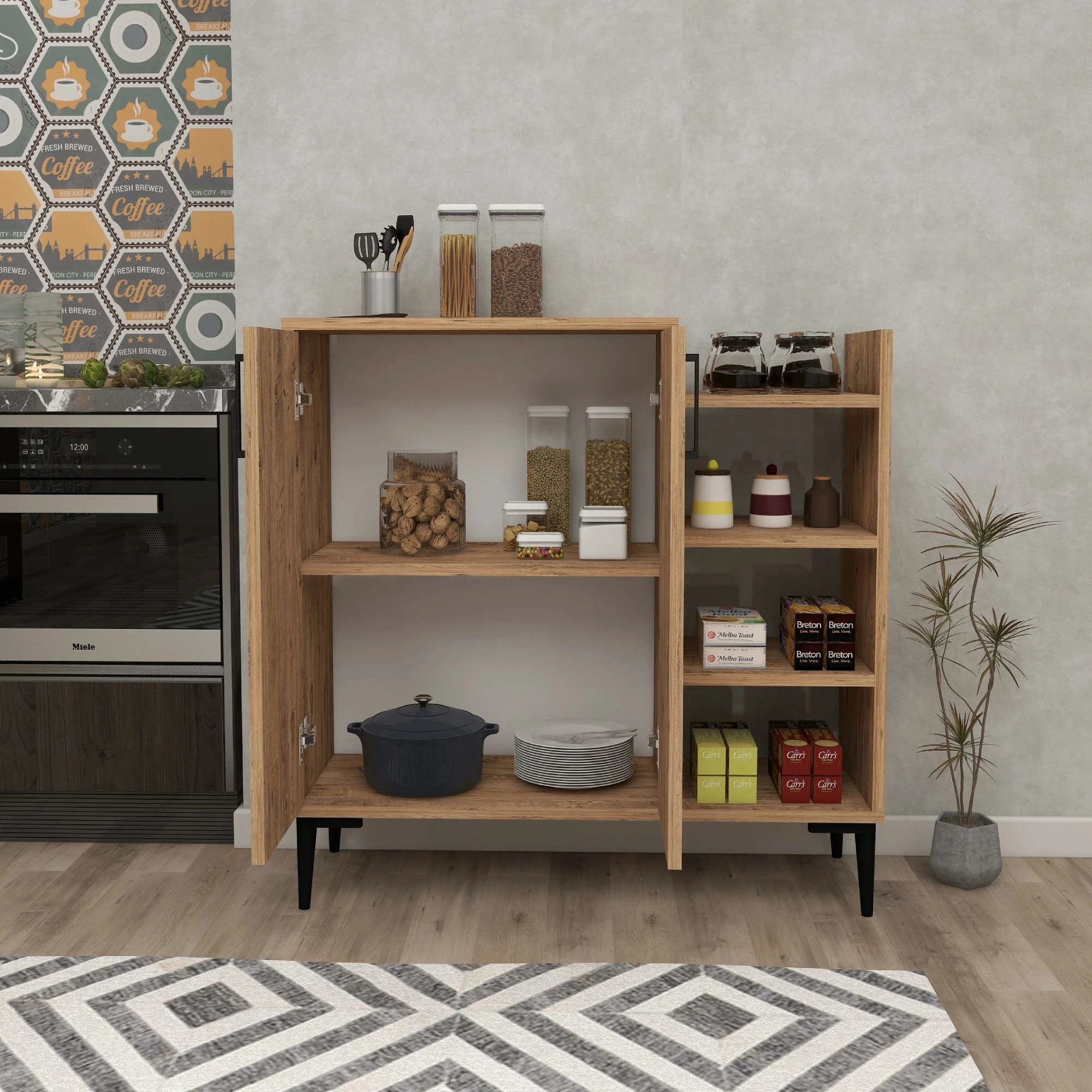 Večnamenski omarica, Atlantic Pine, Hanah Home Leskar