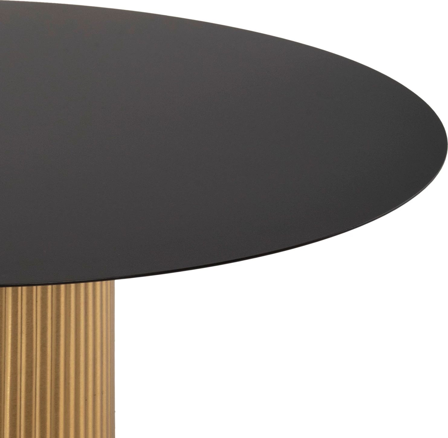 Klubska miza CLAD FH9674 kovinska v zlati in črni barvi s premerom Φ80x32H cm