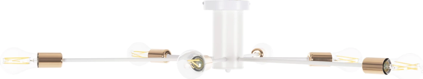 Stropna viseča svetilka s 6 svetili FH4123 bela kovina 77x77x18H cm