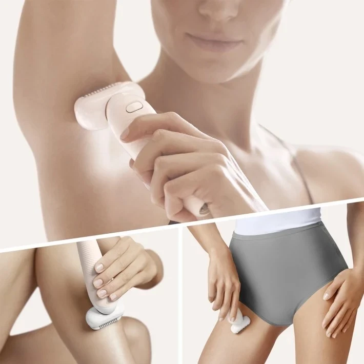 Epilator Braun 9002, bel / zlat