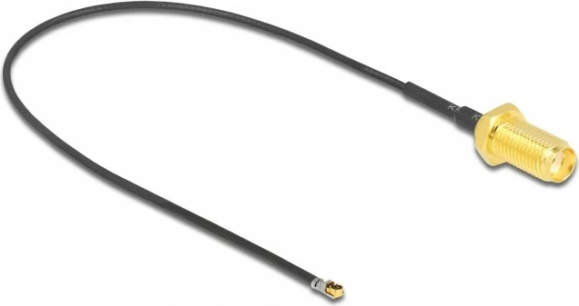 Antenski kabel DeLOCK, SMA vtičnica za vgradnjo na MHF 4L LK, 20 cm, črn