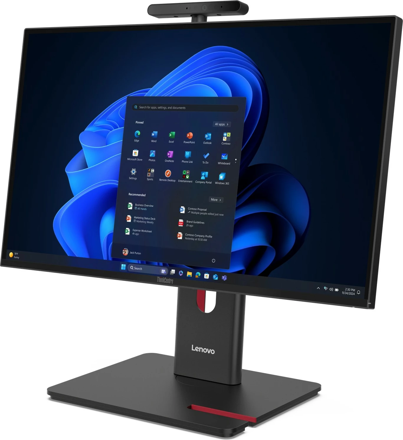 All-in-One računalnik Lenovo ThinkCentre u5 235 vPro ENT, 32 GB RAM, 512 GB SSD, 23,8" FHD, Windows 11 Pro, črn