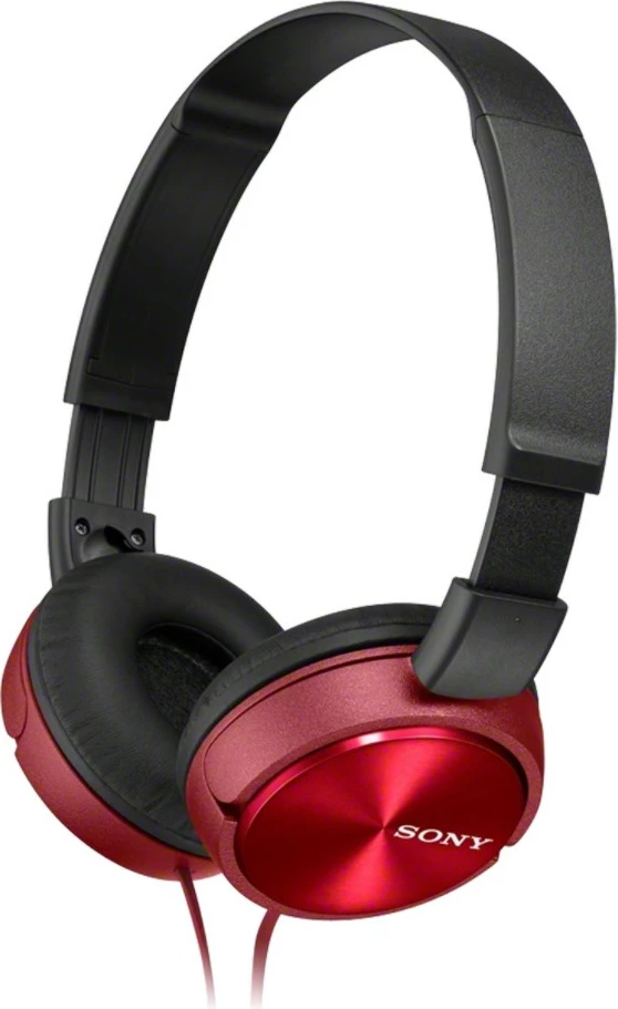 Slušalke z žico in mikrofonom Sony MDR-ZX310AP, rdeče