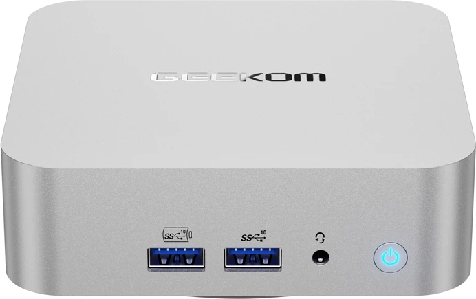 Mini ohišje GEEKOM A8, Ryzen 9 8945HS, 32 GB RAM, 2 TB SSD, Windows 11 Pro, srebrno