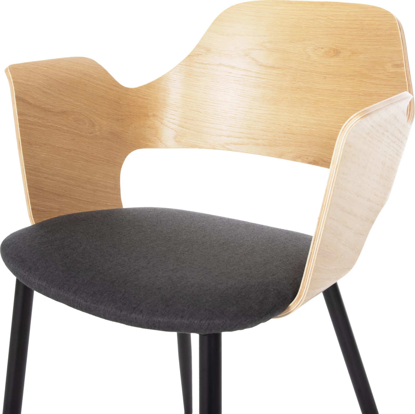 Jedilni set 5 kosov FH11972 miza DENTY in 4 stoli VELP (hrast-siva)