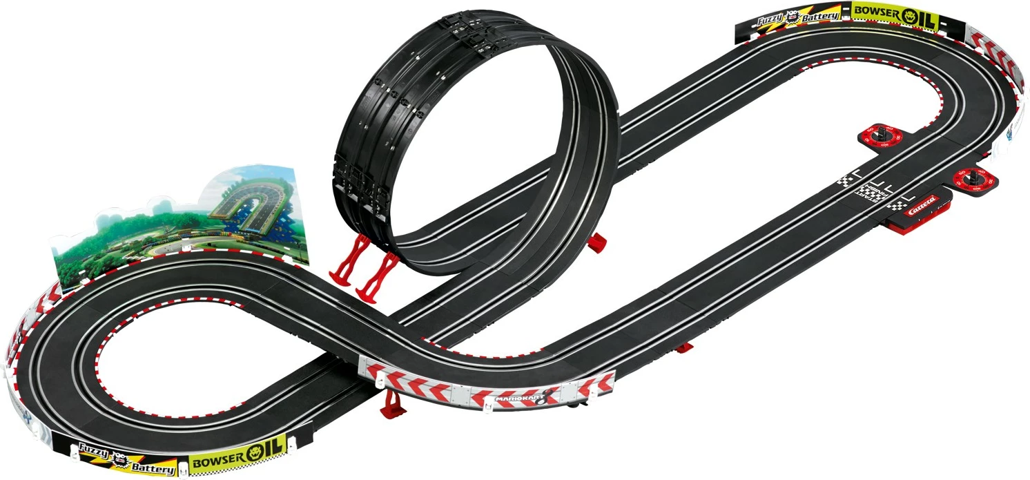 Komplet dirkalnih avtomobilčkov in proga Mario Kart, 2 igralca, 6+ let, različne barve