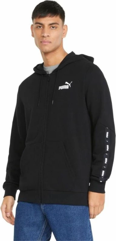 Hoodie z zadrgo Puma za moške, črn