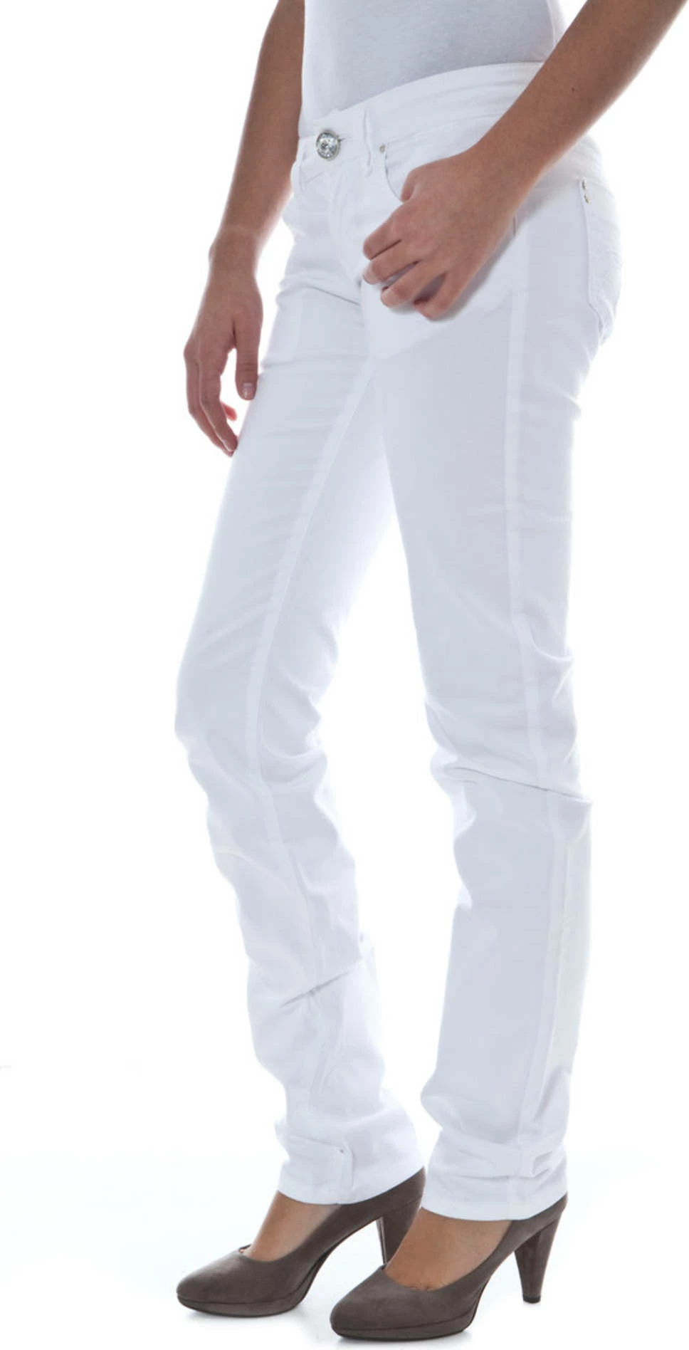 Ženske hlače PHARD, bele