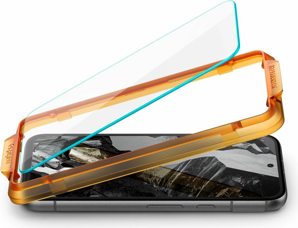 Kaljeno zaščitno steklo za zaslon, Spigen Glas.tR AlignMaster za Google Pixel 8A, 2 kosa