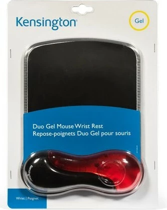 Mauspad Duo Gel, naslon za roko, črn/rdeč - Kensington