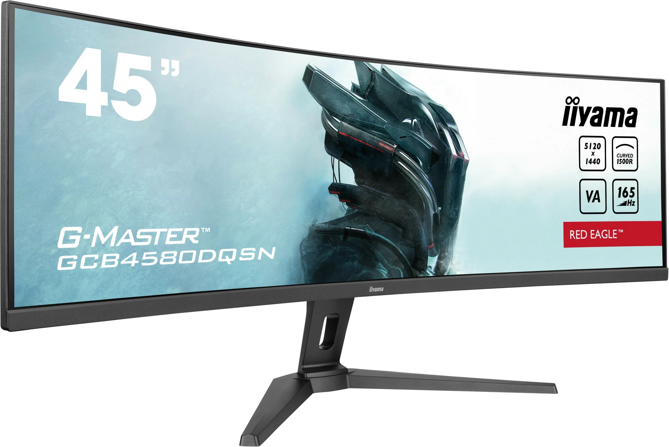 Zakrivljen monitor iiyama G-MASTER RED EAGLE CURVED, 45", Dual QHD, LED, črn