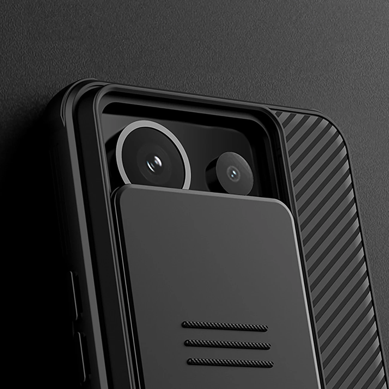 Ovitek za telefon Nillkin CamShield Pro za Xiaomi Redmi Note 13 Pro 5G / Poco X6 5G, črn
