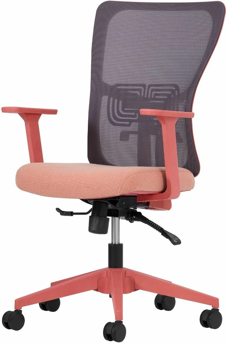 Set pisarniških stolov (2 kosa) Skye Decor, ledvena opora 108, barva losos