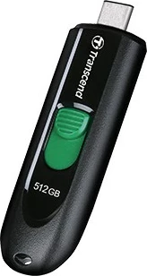 USB ključek 512GB, USB Type-C, črno/zelena — Transcend JetFlash 790C