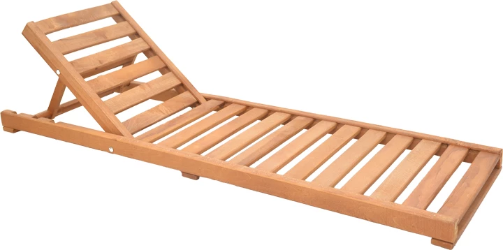 Ležalnik iz hrastovega lesa Specta, rjava, 60x190x50 cm