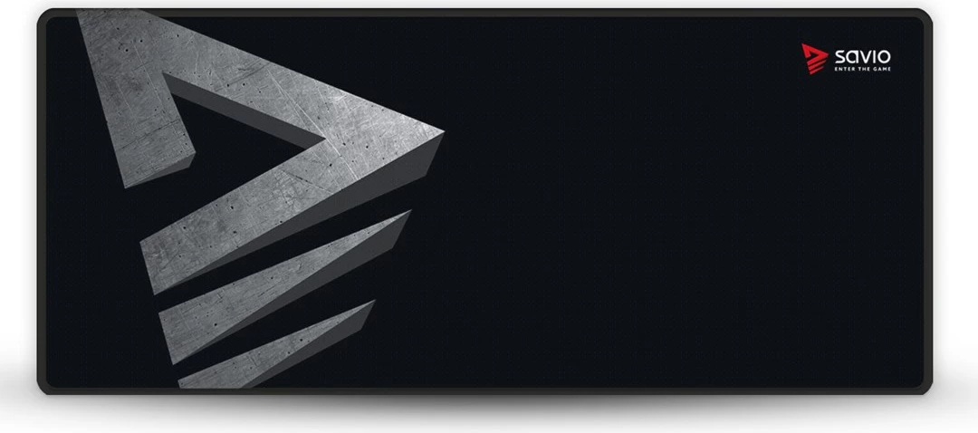 Mauspad za igranje Savio, L, črn