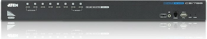 KVM stikalo, 8 vrat, HDMI, USB, ATEN CS1798, črno