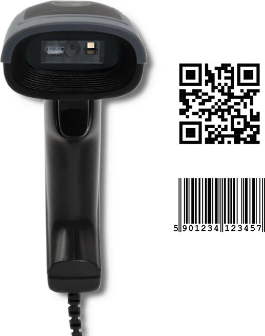 Skenirnik črtnih in QR kod Qoltec 50863, 1D/2D, USB, črn