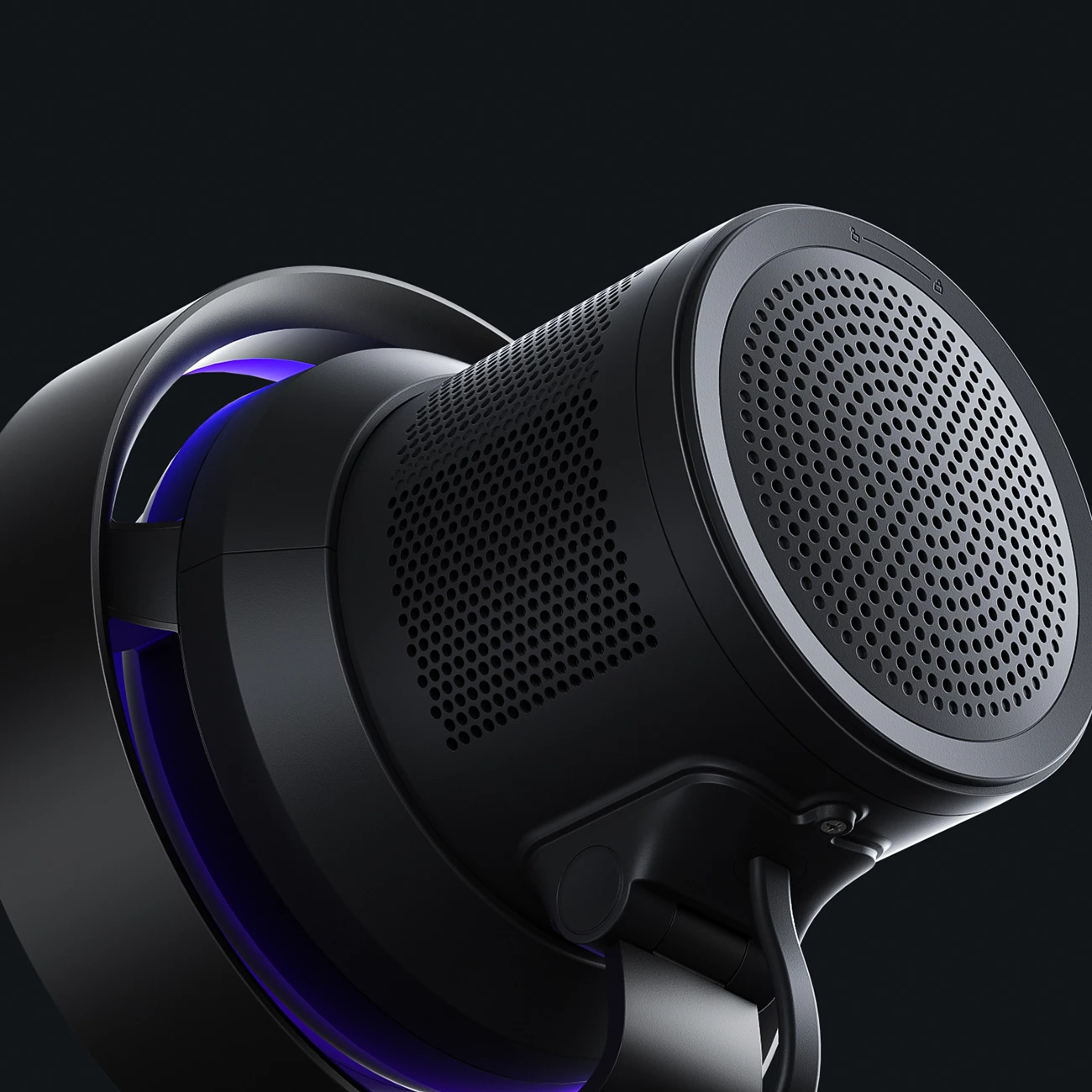 Namizni ventilator z vgrajenim filtrom zraka Jisulife Table Fan Pro3, 10.000 mAh, USB-C, temno siv