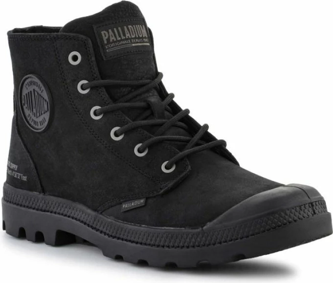 Visoke čevlje Palladium Pampa Hi Supply Lth U, črni, za moške in ženske
