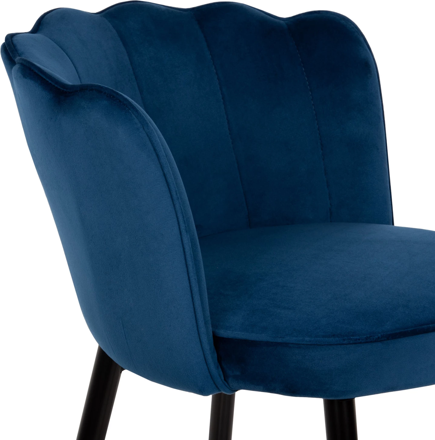 Barski stol VESNA FH8736.08 modri žamet kovinski okvir v črni barvi 50x50x90Hcm, set 2 kosov