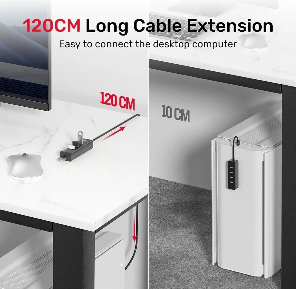 USB razdelilec UNITEK Y-3089V01, 4 vrata, 5000 Mbit/s, črn