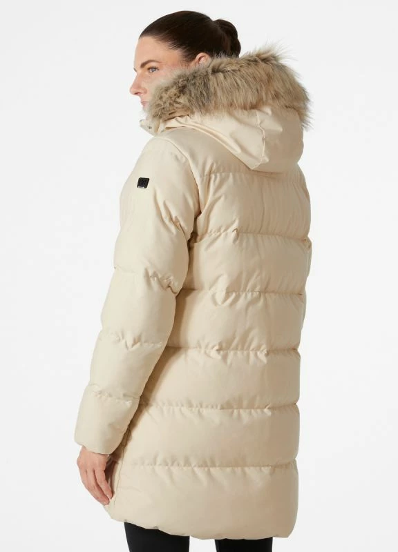 Topla parkas Blossom Puffy za ženske, Helly Hansen, krem