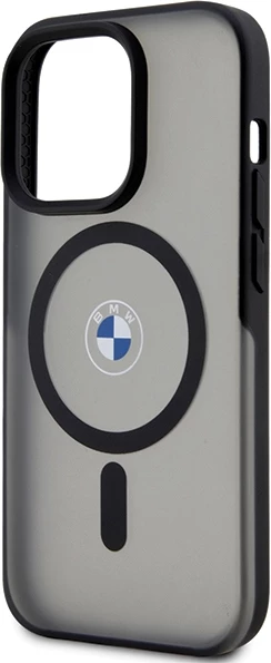 Ovitek za telefon Signature MagSafe BMW za iPhone 15 Pro, črn