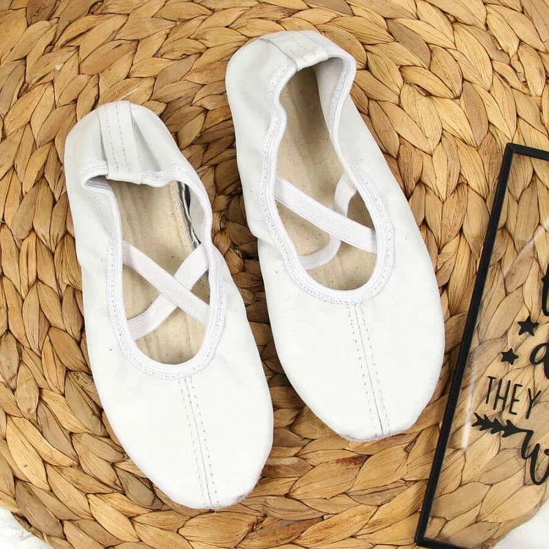 Baletne čevlje za deklice Nazo, z belimi trakovi